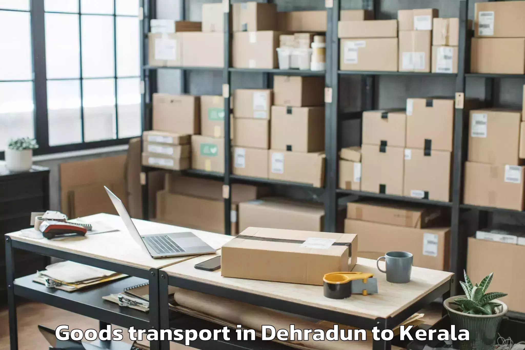 Trusted Dehradun to Mall Of Travancore Goods Transport